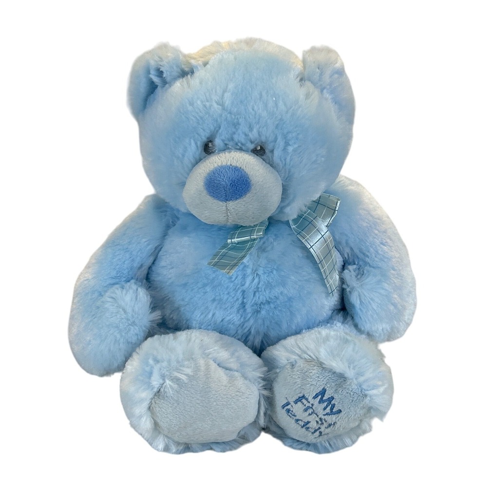 Baby Ganz My First Teddy Bear‎ Plush Blue 13" Soft Stuffed Animal Toy